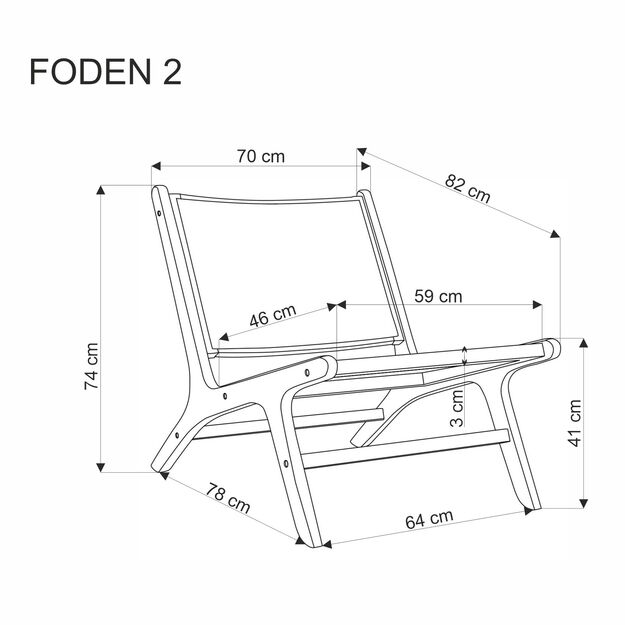 FODEN 2 leisure chair, natural 3