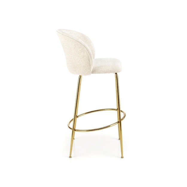 H116 bar stool, creamy / gold 13