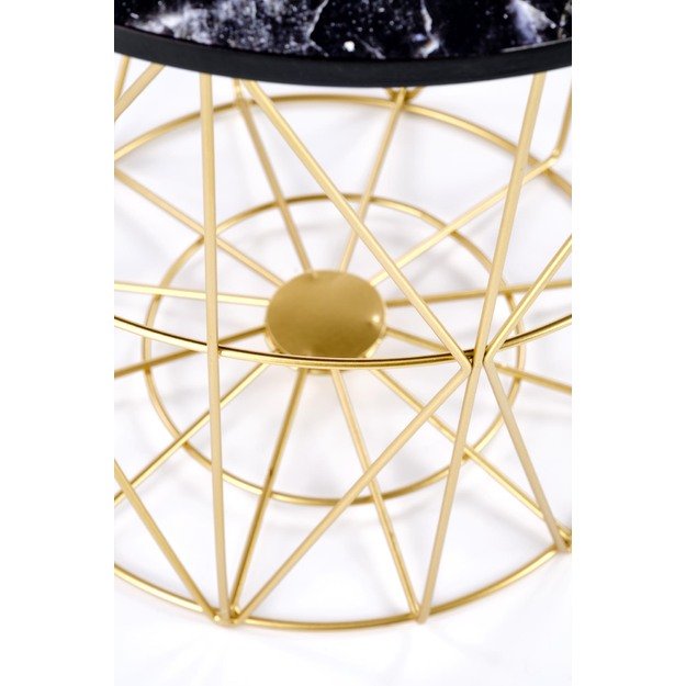 HARISSA_G coffee table, gold / black marble 6