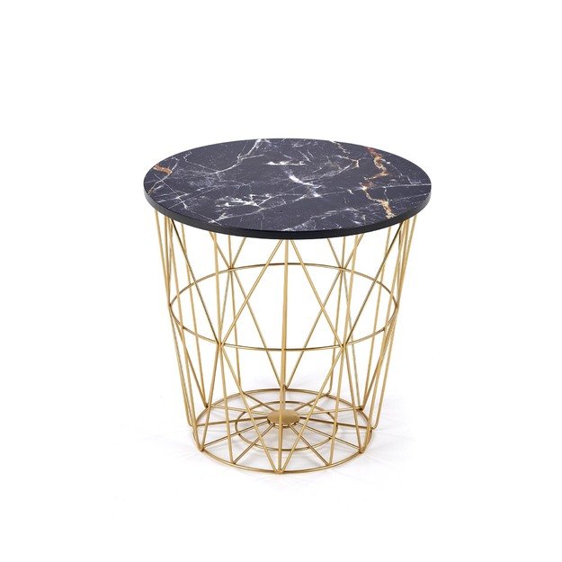 HARISSA_G coffee table, gold / black marble 4