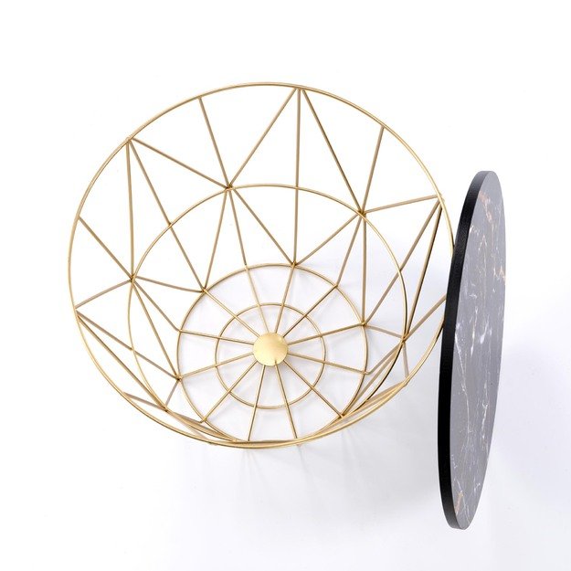 HARISSA_G coffee table, gold / black marble 9