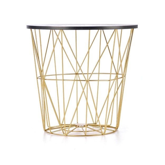 HARISSA_G coffee table, gold / black marble 7