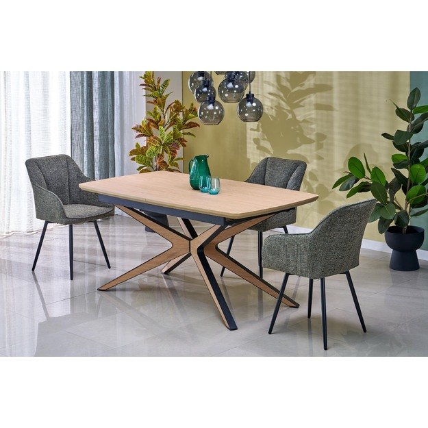 JAMES extension table, natural / black
