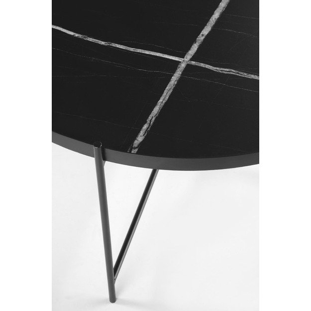 JULIETA set of 2 c. tables, black marble / black 7