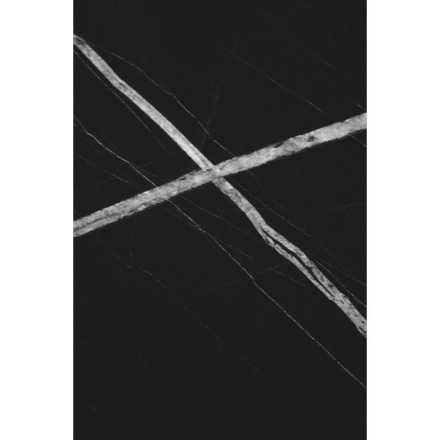 JULIETA set of 2 c. tables, black marble / black 8