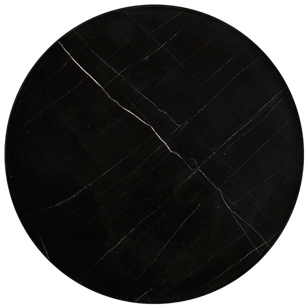JULIETA set of 2 c. tables, black marble / black 12