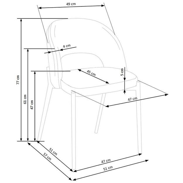K373 chair, color: grey 2