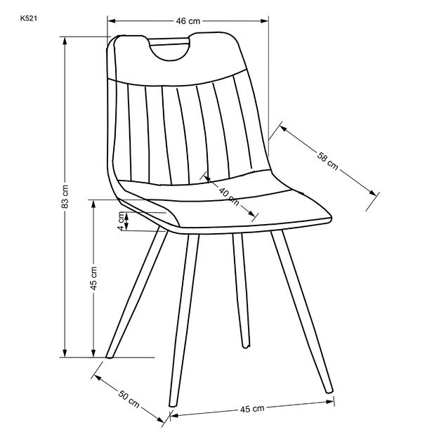 K521 chair, black 12
