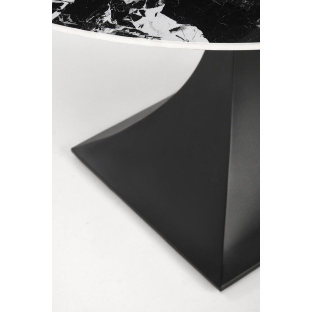 MANUEL round table, black marble / black 10