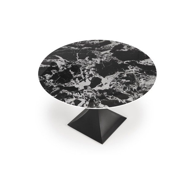 MANUEL round table, black marble / black 2