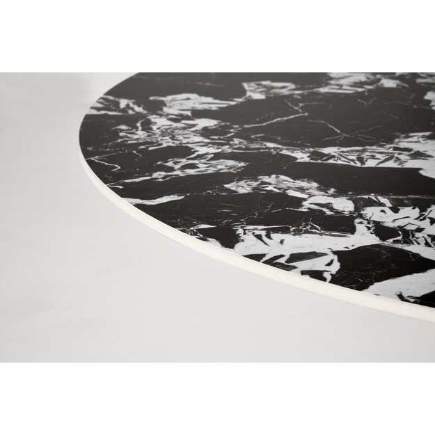 MANUEL round table, black marble / black 22