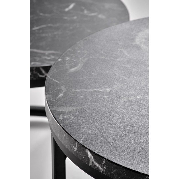 OREO set of two c. tables - black marble / black 6