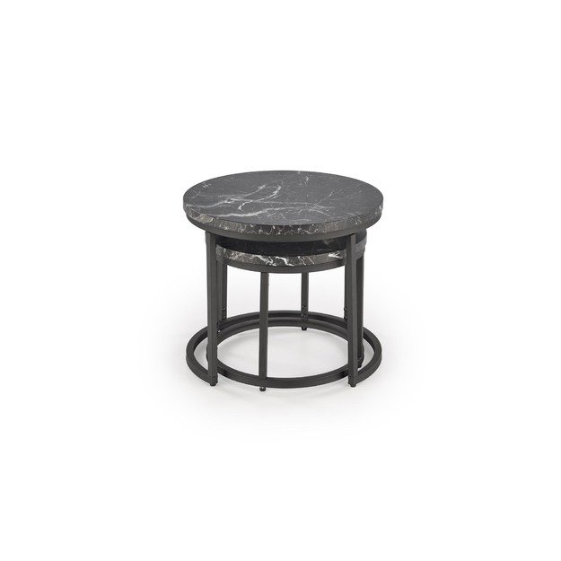 OREO set of two c. tables - black marble / black 11