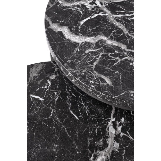 OREO set of two c. tables - black marble / black 4