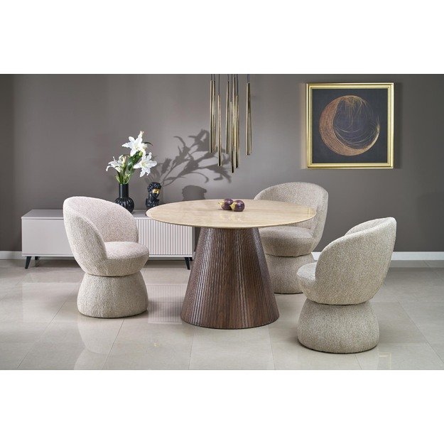 PIREUS round table travertine