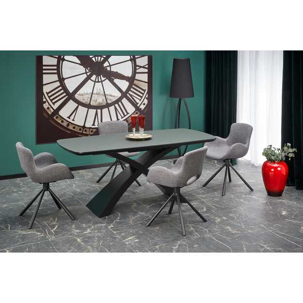 SILVESTRO table dark grey, leg black