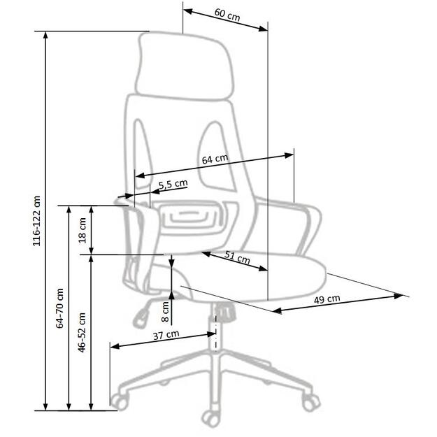 VALDEZ office chair, color: black / black 2