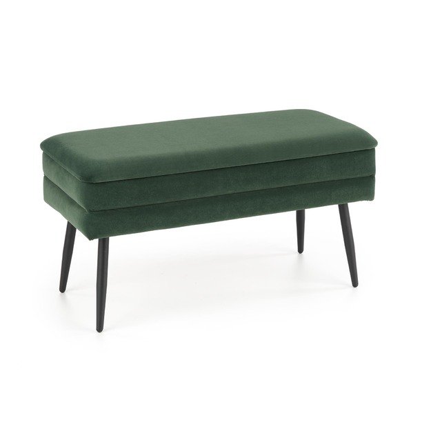 VELVA bench color: dark green / black