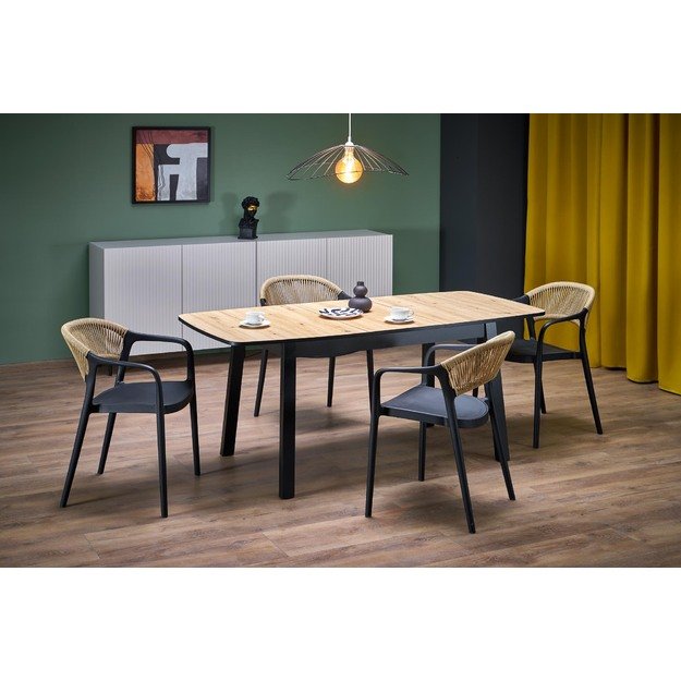 BARRIL extension table, color: artisan oak / black