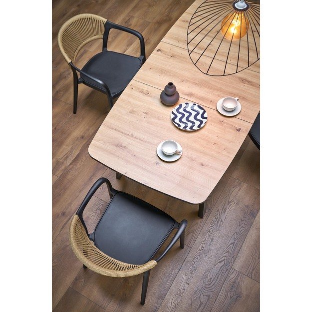 BARRIL extension table, color: artisan oak / black 11