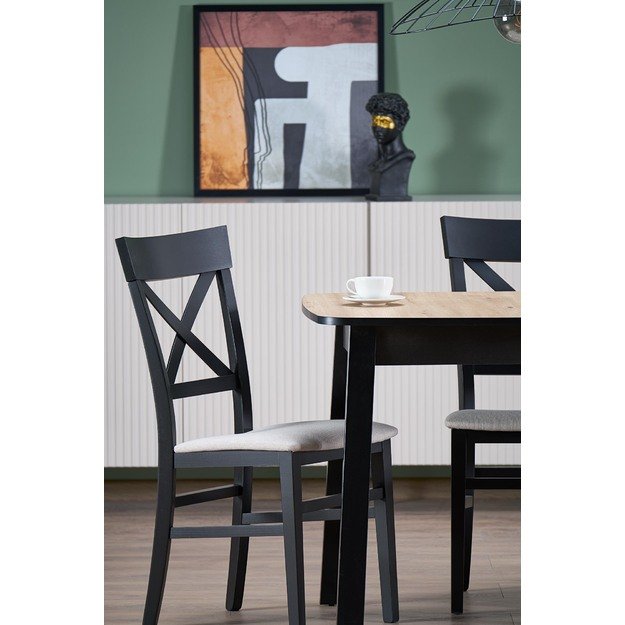 BARRIL extension table, color: artisan oak / black 17