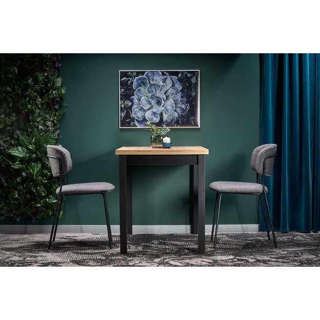 COBALT table, color: wotan oak/black 18