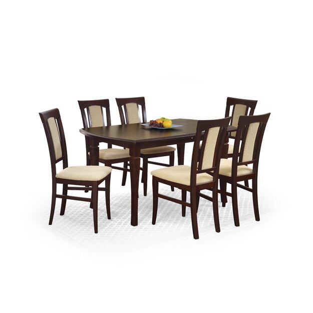 FRYDERYK 160/240 cm extension table color: dark walnut
