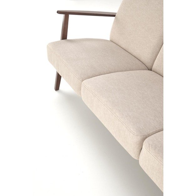 MILANO 3S sofa,  beige CASTEL#15 / dark walnut 7