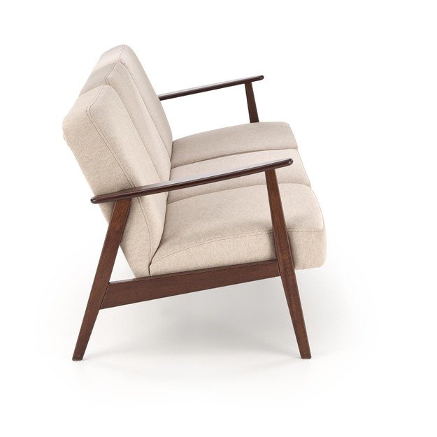 MILANO 3S sofa,  beige CASTEL#15 / dark walnut 4