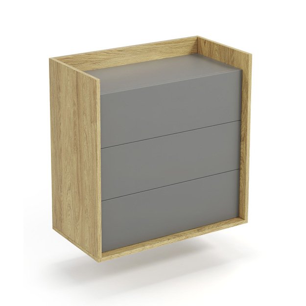 MOBIUS chest 3S color: hikora oak/grey