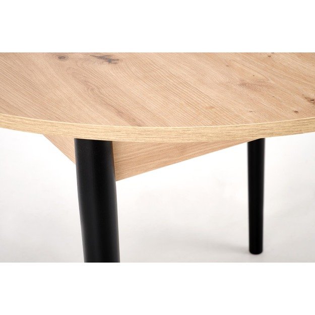 PIVOT extension table top - artisan oak, legs - black 1