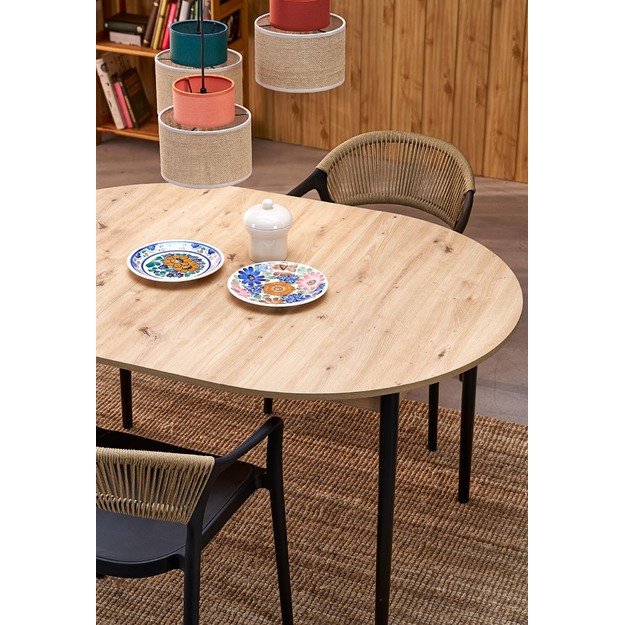 PIVOT extension table top - artisan oak, legs - black 17