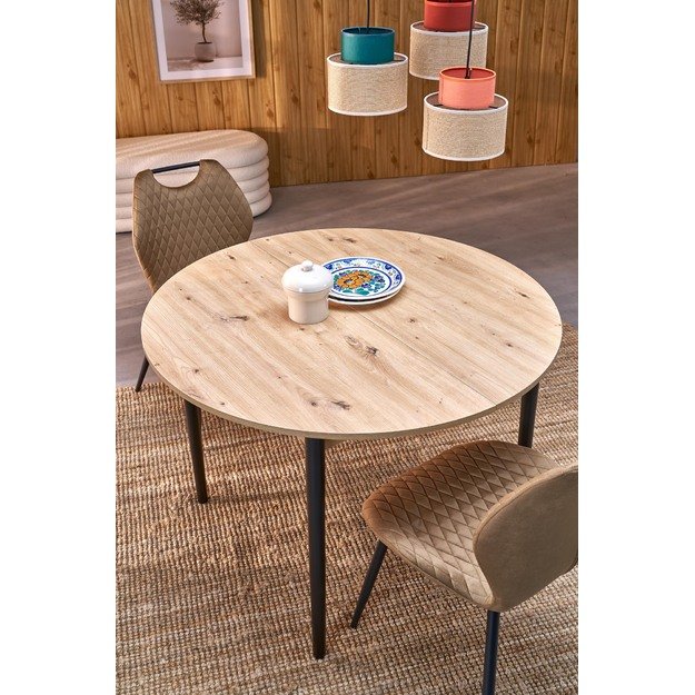 PIVOT extension table top - artisan oak, legs - black 11