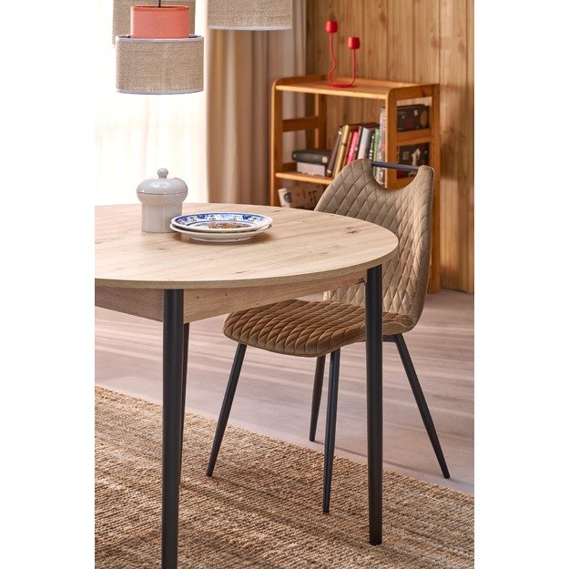 PIVOT extension table top - artisan oak, legs - black 14