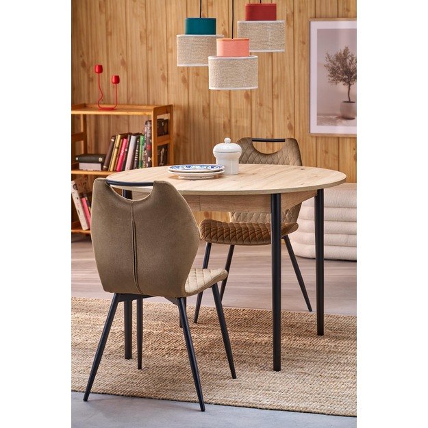 PIVOT extension table top - artisan oak, legs - black 15