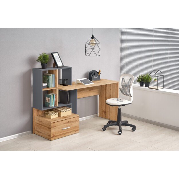 GROSSO desk votan oak / anthracite
