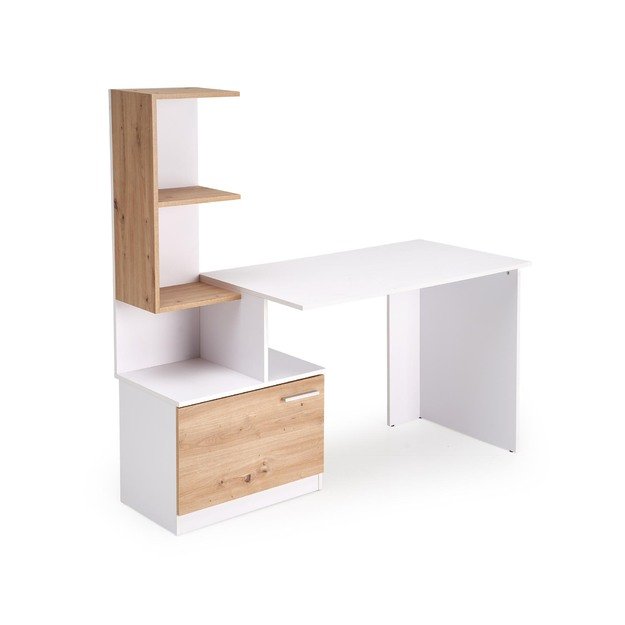 MISO desk, white / artisan oak 6