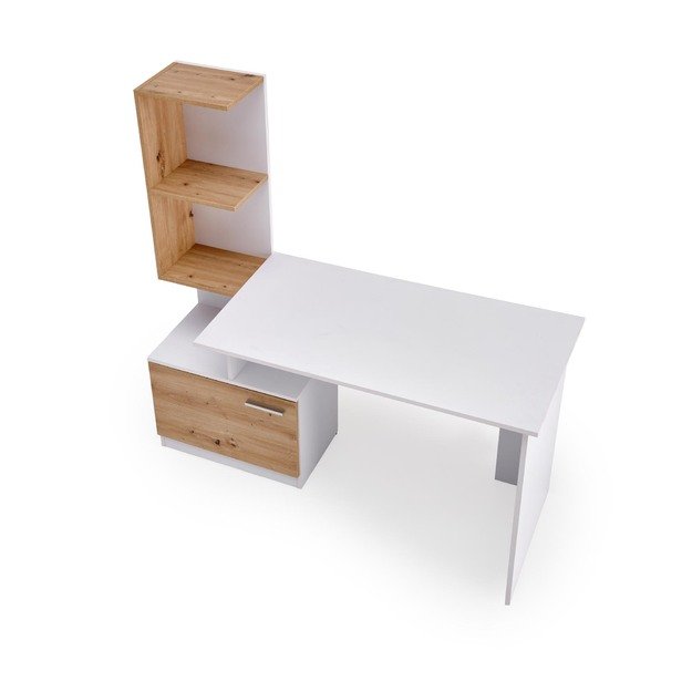 MISO desk, white / artisan oak 2