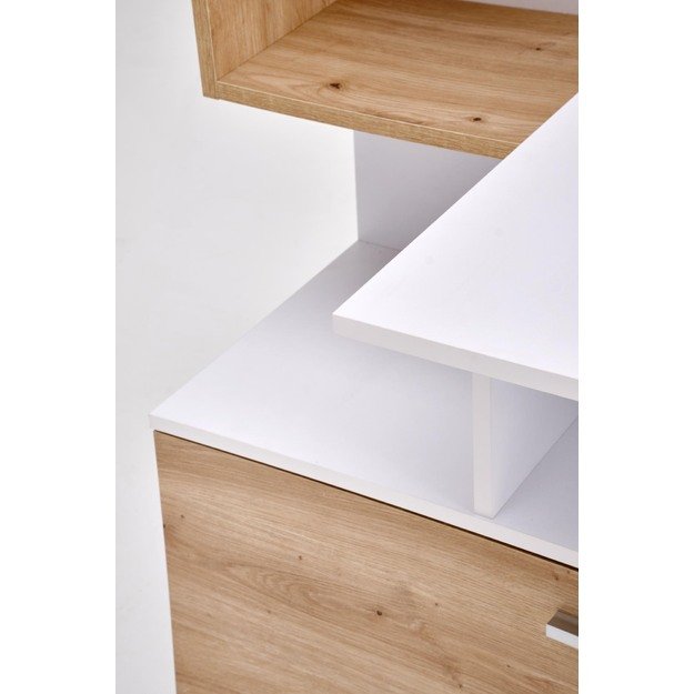 MISO desk, white / artisan oak 3