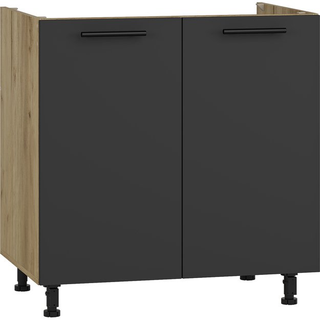 VENTO DK-80/82 sink cabinet, color: craft oak/antracite