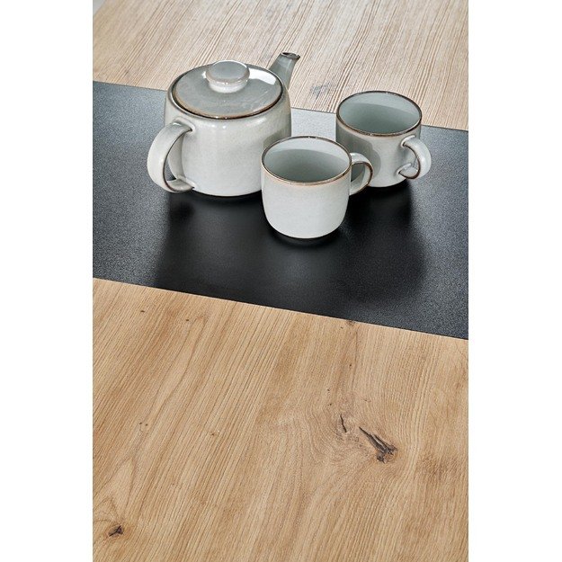WILSON extension table, top - artisan oak / black, legs - artisan oak / black 11