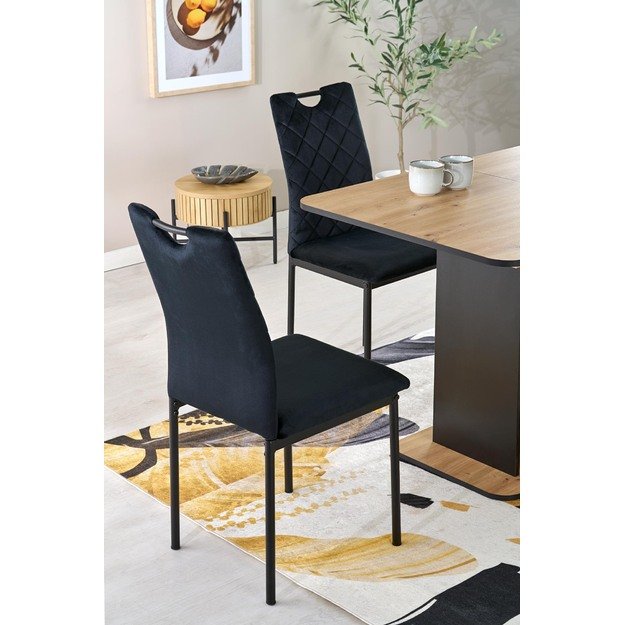 WILSON extension table, top - artisan oak / black, legs - artisan oak / black 14