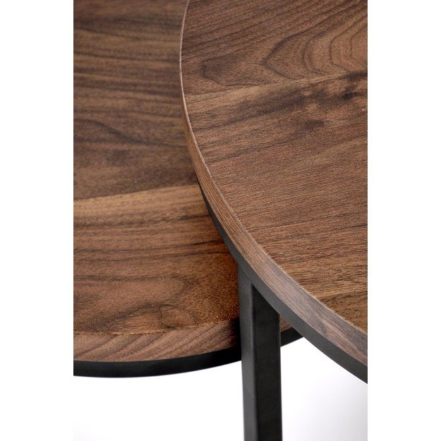 OREO set of two coffee tables, walnut / black 17