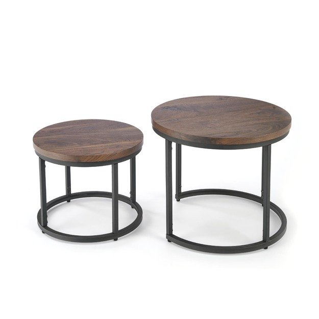 OREO set of two coffee tables, walnut / black 19