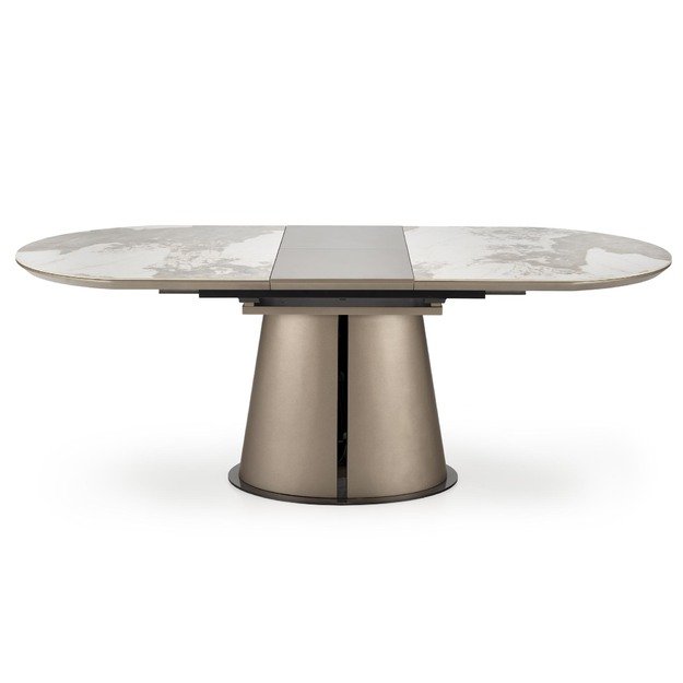 ROBINSON extension table, beige marble / cappuccino / black 4