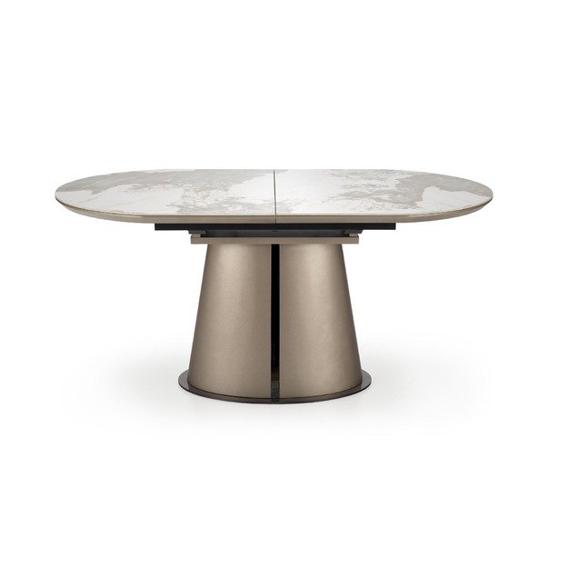 ROBINSON extension table, beige marble / cappuccino / black 26
