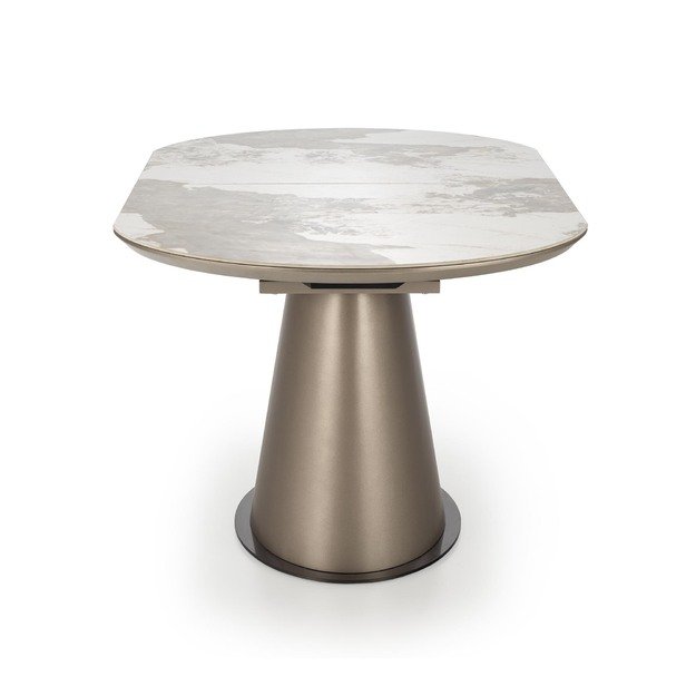 ROBINSON extension table, beige marble / cappuccino / black 7
