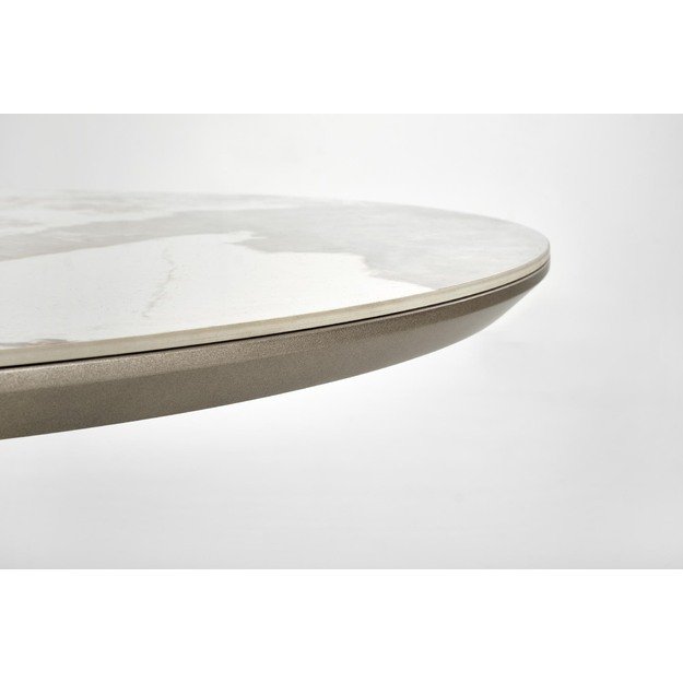 ROBINSON extension table, beige marble / cappuccino / black 3