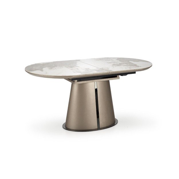 ROBINSON extension table, beige marble / cappuccino / black 9