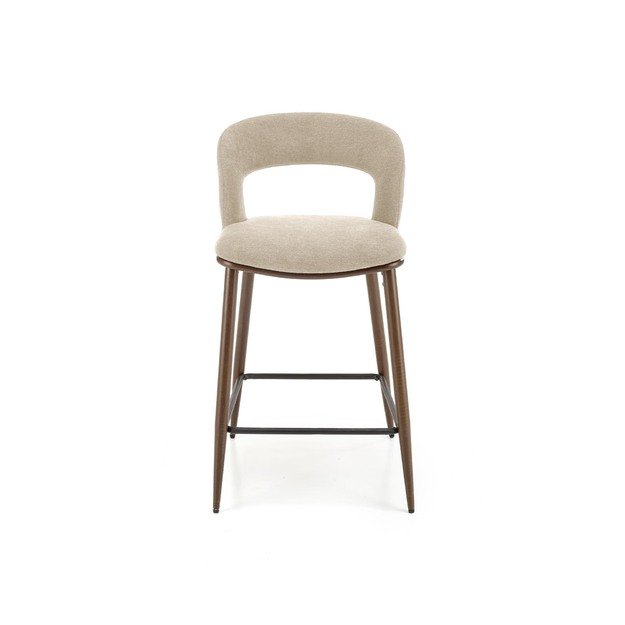 H114 bar stool, beige / walnut 3